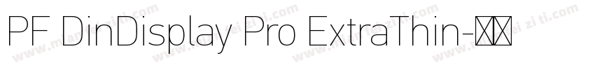 PF DinDisplay Pro ExtraThin字体转换